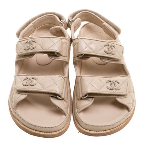 chanel gladiator sandals replica|Chanel velcro sandals price.